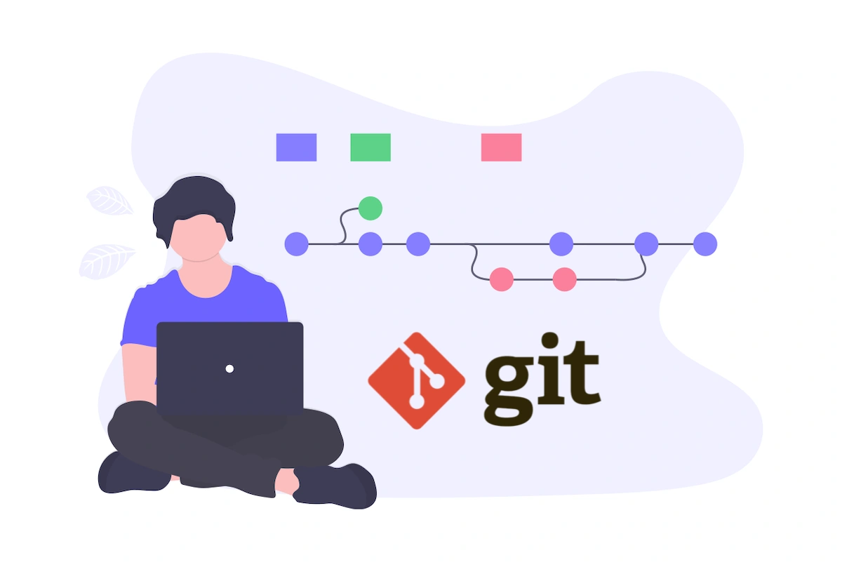 illustration of a git tree branching out